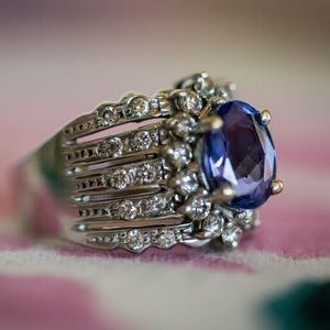 LeVian White Gold 2.70 TCW Tanzanite, Diamond Ring